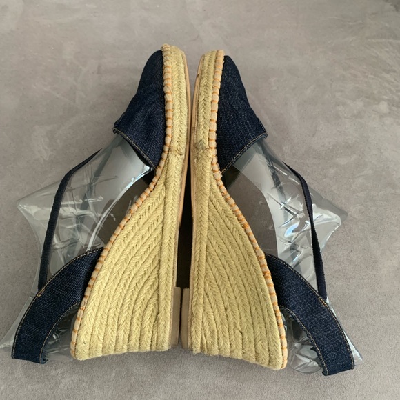 Liz Claiborne Denim Wedge Sandals/Espadrilles size 10. - Picture 6 of 12